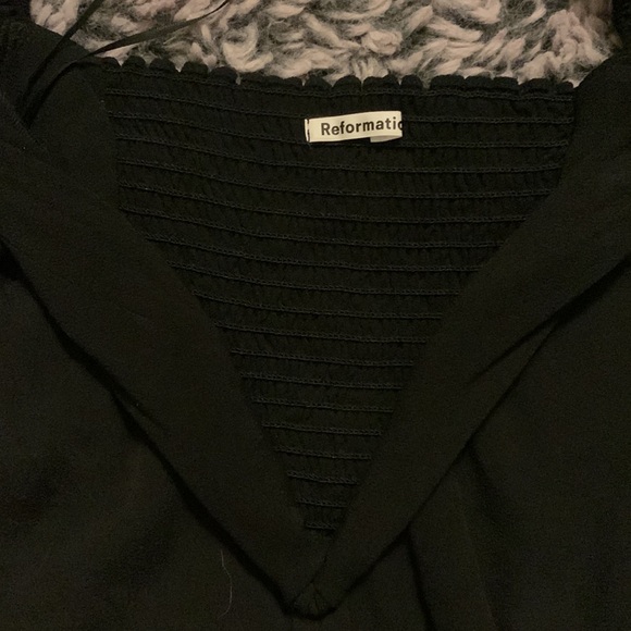 Reformation Black Puff Shoulder top - Picture 5 of 6